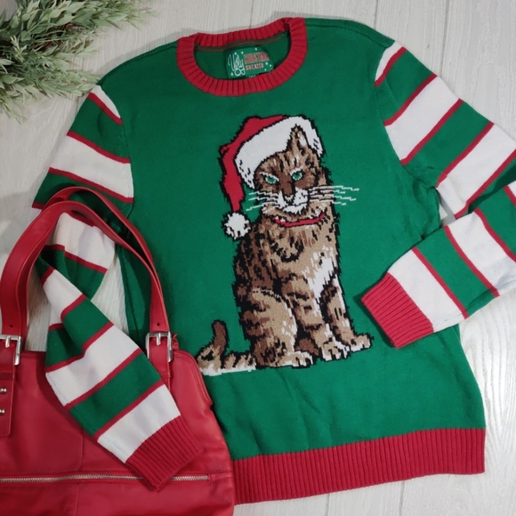 ugly Christmas sweater Sweaters - Tabby cat lady ugly Christmas sweater